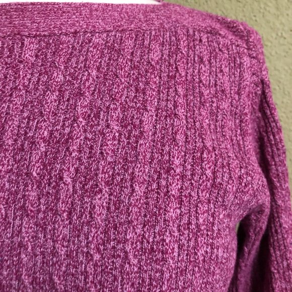 Mulberry Sweater with Gold Button Accents - Picture 2 of 6